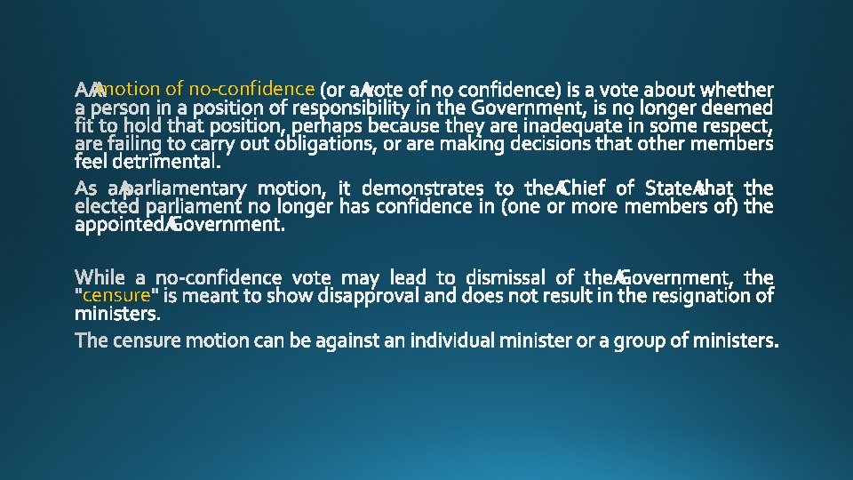 motion of no-confidence censure 