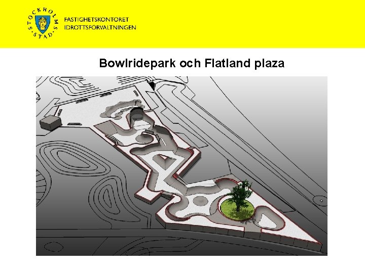 Bowlridepark och Flatland plaza T-bana Högdalen n ge ä v Ha rps ds ve