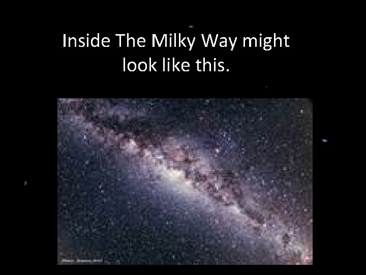 Inside The Milky Way might look like this. 