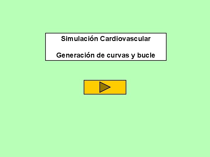 Simulación Cardiovascular Generación de curvas y bucle 