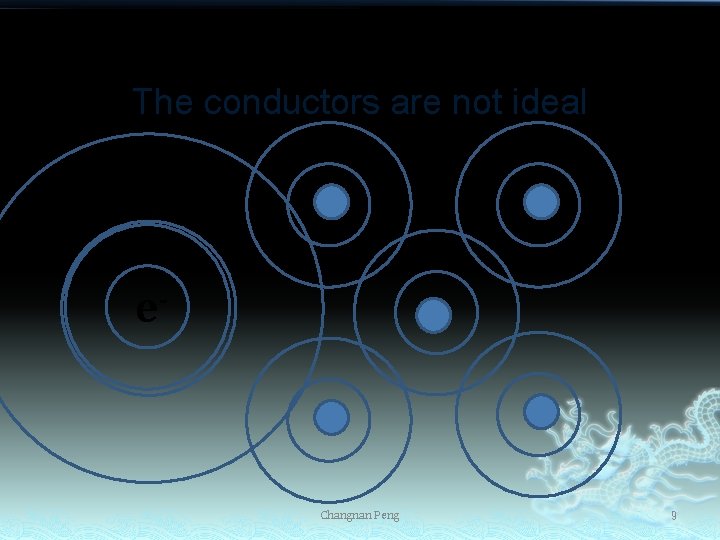 The conductors are not ideal e- Changnan Peng 9 