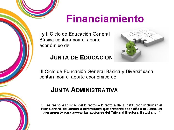 Financiamiento I y II Ciclo de Educación General Básica contará con el aporte económico