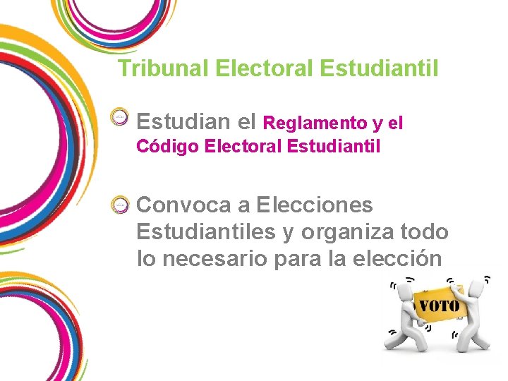 Tribunal Electoral Estudiantil Estudian el Reglamento y el Código Electoral Estudiantil Convoca a Elecciones