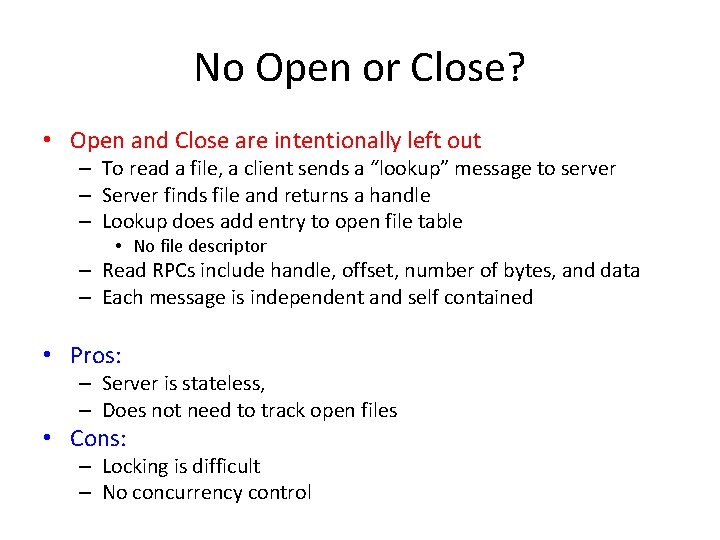 No Open or Close? • Open and Close are intentionally left out – To No Open or Close? • Open and Close are intentionally left out – To