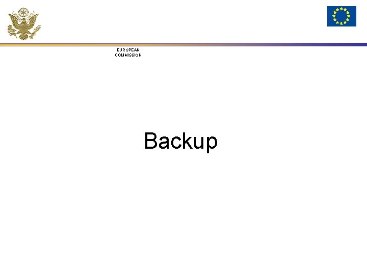 EUROPEAN COMMISSION Backup 