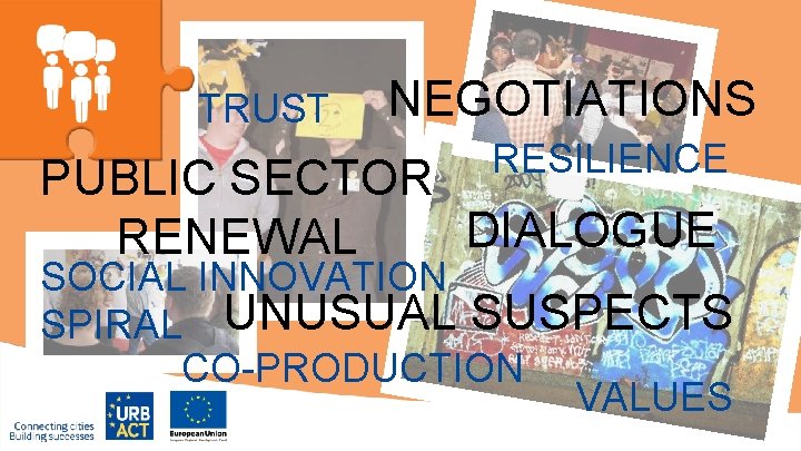 TRUST NEGOTIATIONS RESILIENCE PUBLIC SECTOR DIALOGUE RENEWAL SOCIAL INNOVATION SPIRAL UNUSUAL SUSPECTS CO-PRODUCTION VALUES