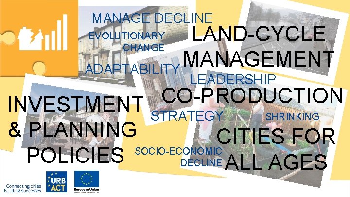 MANAGE DECLINE LAND-CYCLE MANAGEMENT ADAPTABILITY EVOLUTIONARY CHANGE LEADERSHIP CO-PRODUCTION INVESTMENT STRATEGY SHRINKING & PLANNING