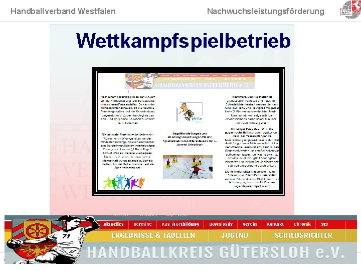 Handballverband Westfalen Nachwuchsleistungsförderung Wettkampfspielbetrieb 7 Sept -11 Olaf Grintz - Handballkreis Bielefeld-Herford/Westfalenstützpunkt Bünde 