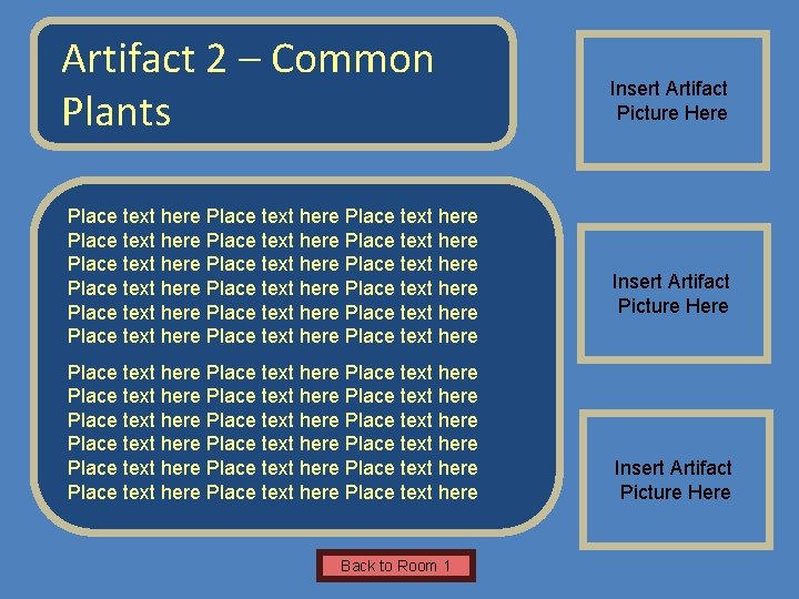 Artifact 2 – Common Plants Name of Museum Place text here Place text here