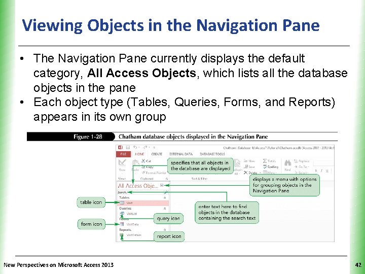 Viewing Objects in the Navigation Pane XP • The Navigation Pane currently displays the Viewing Objects in the Navigation Pane XP • The Navigation Pane currently displays the