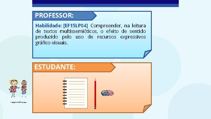 PROFESSOR: Habilidade: [EF 15 LP 04] Compreender, na leitura de textos multissemióticos, o efeito