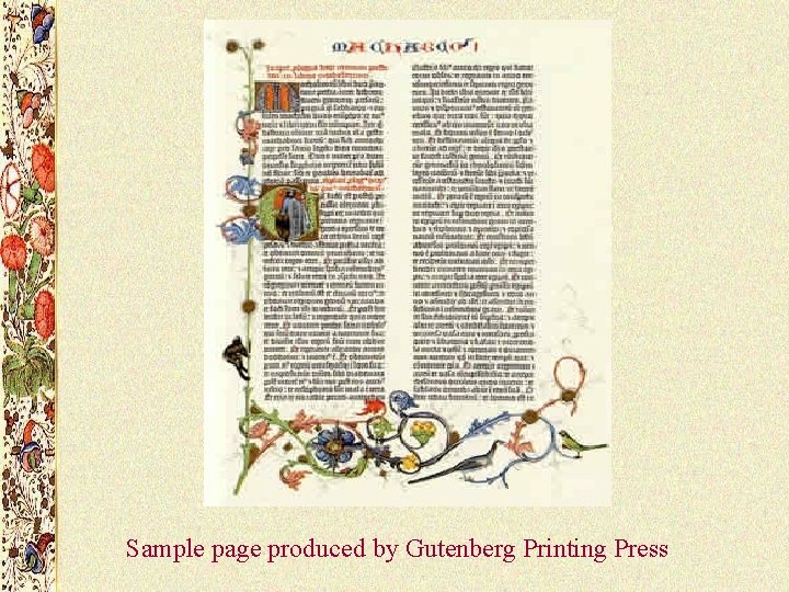 Sample page produced by Gutenberg Printing Press 