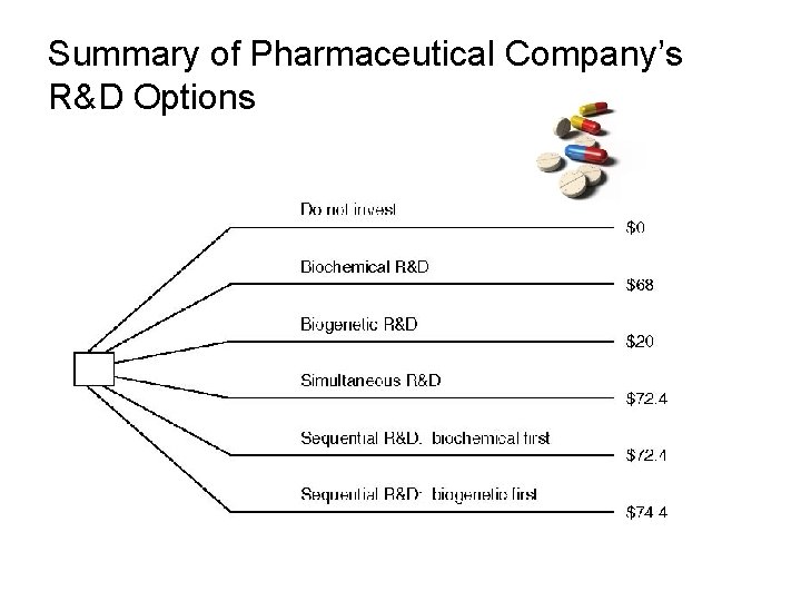 Summary of Pharmaceutical Company’s R&D Options 