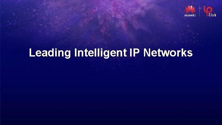 Leading Intelligent IP Networks 