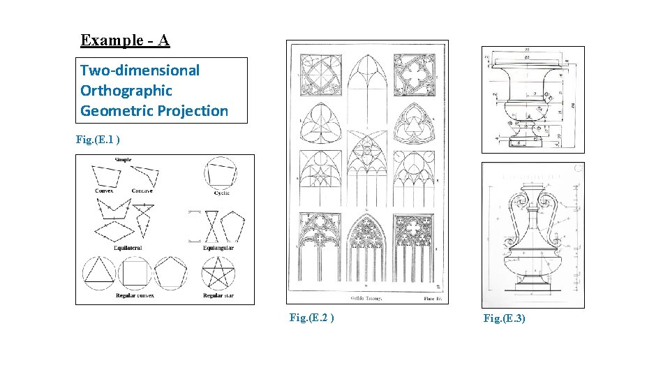 Example - A Two-dimensional Orthographic Geometric Projection Fig. (E. 1 ) Fig. (E. 2