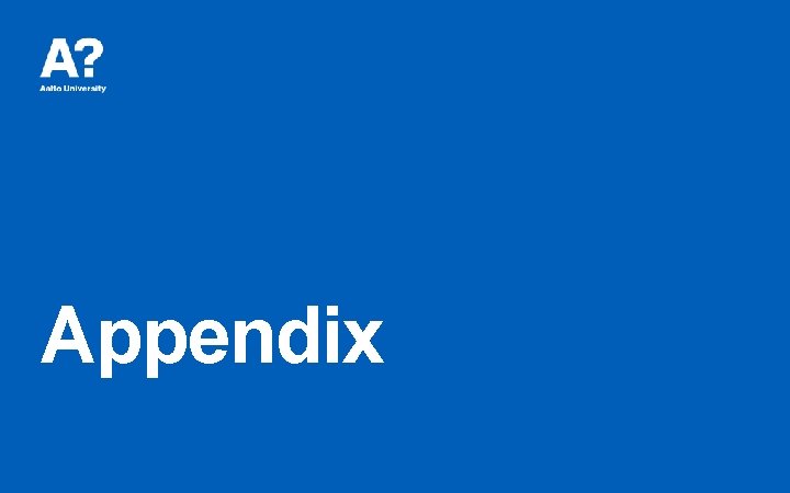 Appendix 