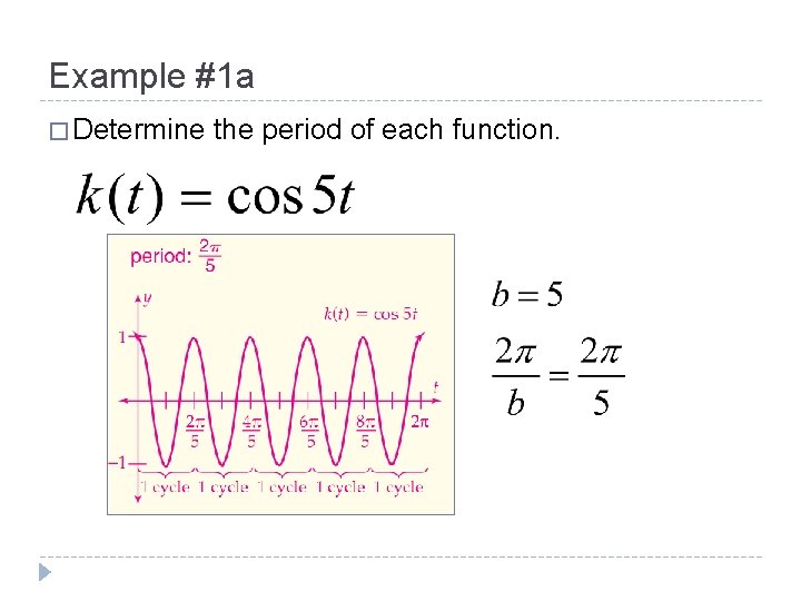 Example #1 a � Determine the period of each function. 