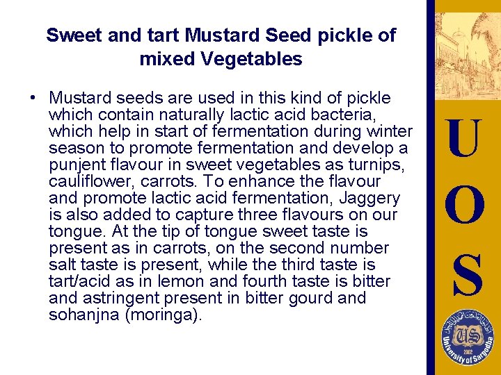 Sweet and tart Mustard Seed pickle of mixed Vegetables • Mustard seeds are used