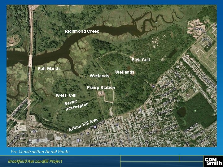 Richmond Creek East Cell Salt Marsh Wetlands Pump Station West Cell r Sewe ptor