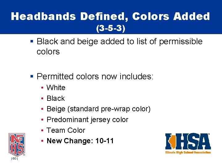 Headbands Defined, Colors Added (3 -5 -3) § Black and beige added to list