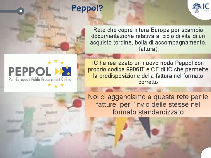 Peppol? Rete che copre intera Europa per scambio documentazione relativa al ciclo di vita