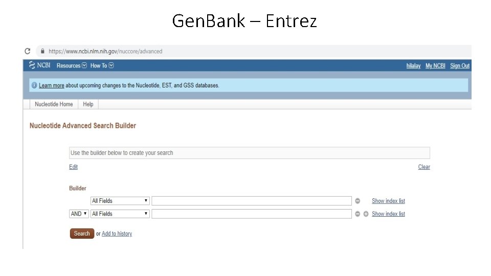 Gen. Bank – Entrez Gen. Bank – Entrez