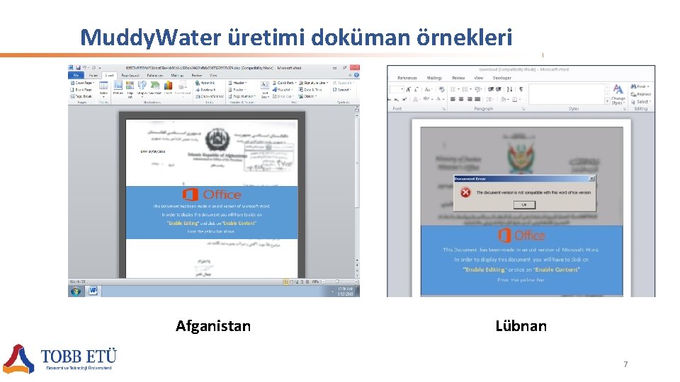 Muddy. Water üretimi doküman örnekleri Afganistan Lübnan 7 