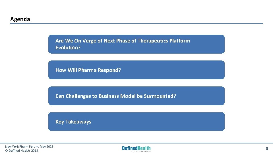 Agenda Are We On Verge of Next Phase of Therapeutics Platform Evolution? How Will