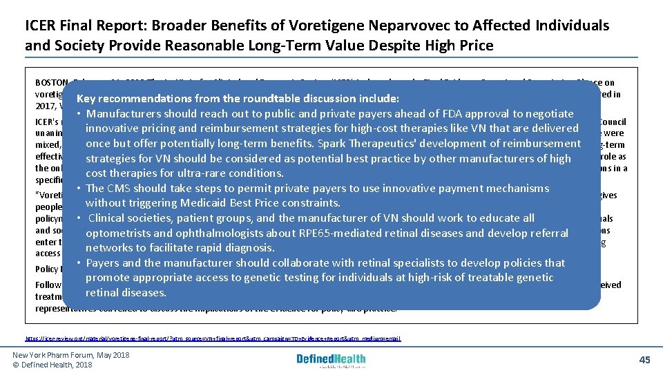 ICER Final Report: Broader Benefits of Voretigene Neparvovec to Affected Individuals and Society Provide