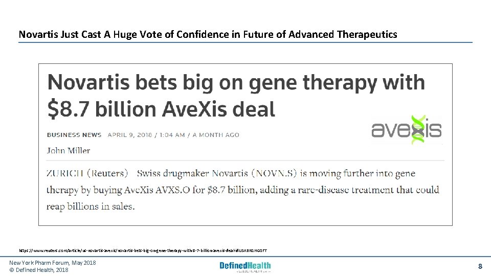 Novartis Just Cast A Huge Vote of Confidence in Future of Advanced Therapeutics https: