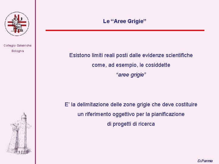 Le “Aree Grigie” Collegio Ostetriche Bologna Esistono limiti reali posti dalle evidenze scientifiche come,