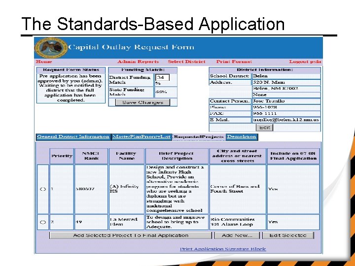 The Standards-Based Application 