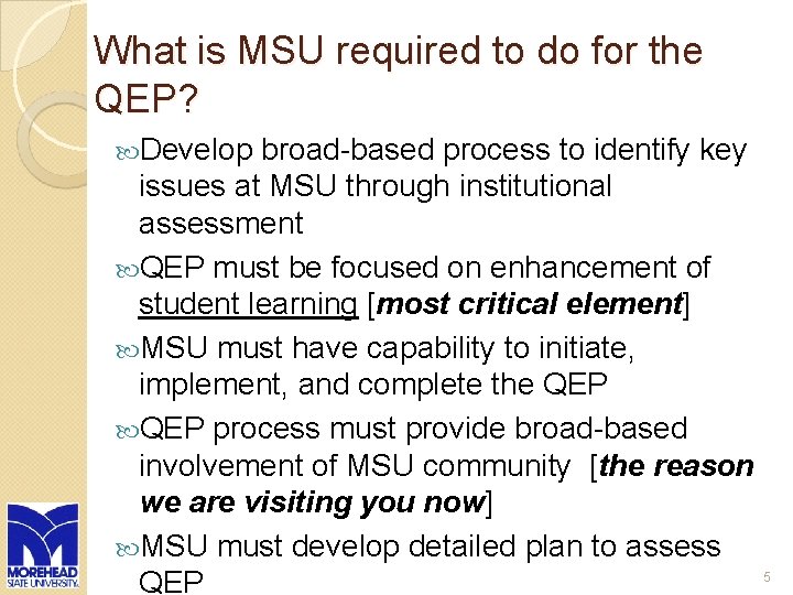 Developing an Effective and Acceptable Quality Enhancement Plan