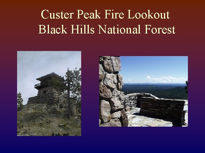 Custer Peak Fire Lookout Black Hills National Forest 