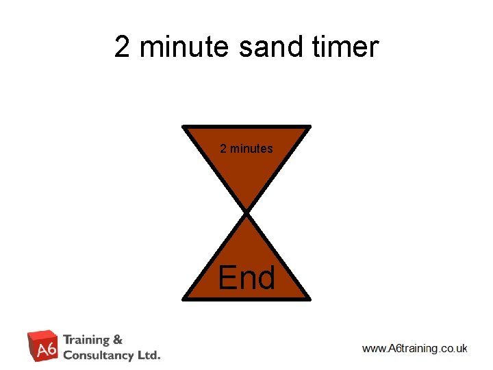 2 minute sand timer 2 minutes End 