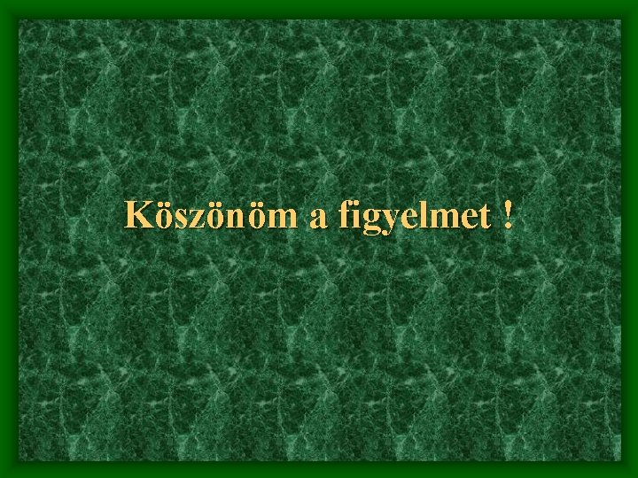 Köszönöm a figyelmet ! 