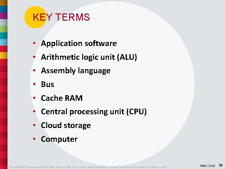 KEY TERMS • Application software • Arithmetic logic unit (ALU) • Assembly language •