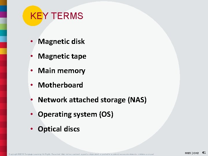 KEY TERMS • Magnetic disk • Magnetic tape • Main memory • Motherboard •