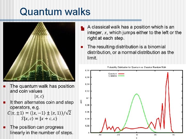 Quantum walks n 