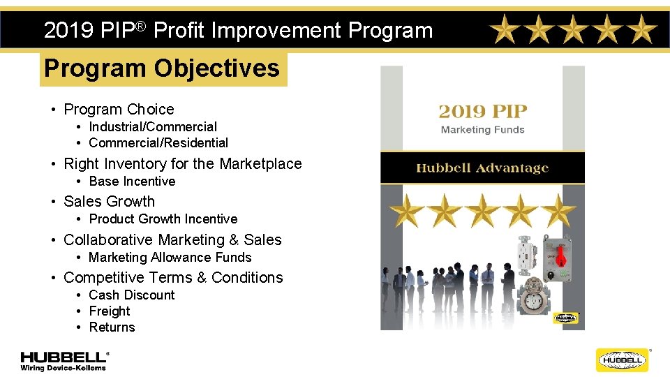 2019 PIP® Profit Improvement Program Objectives • Program Choice • Industrial/Commercial • Commercial/Residential •