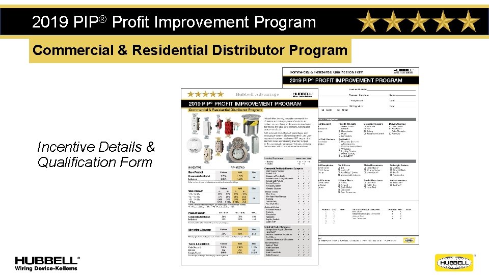 2019 PIP® Profit Improvement Program Commercial & Residential Distributor Program Incentive Details & Qualification