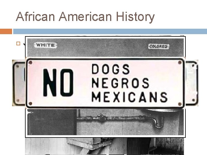 African American History Jim Crow laws 