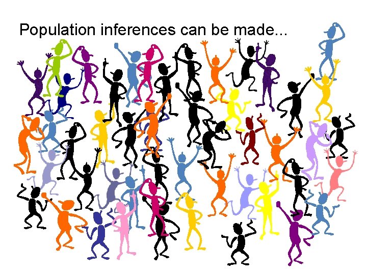 Population inferences can be made. . . 