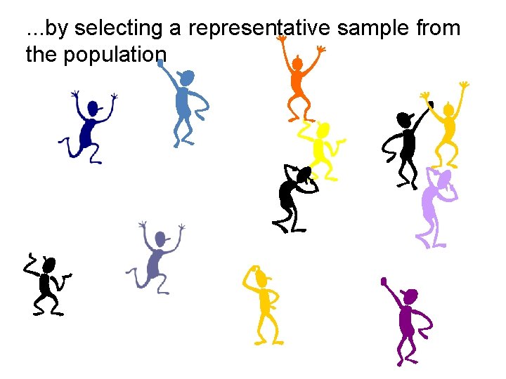 . . . by selecting a representative sample from the population 