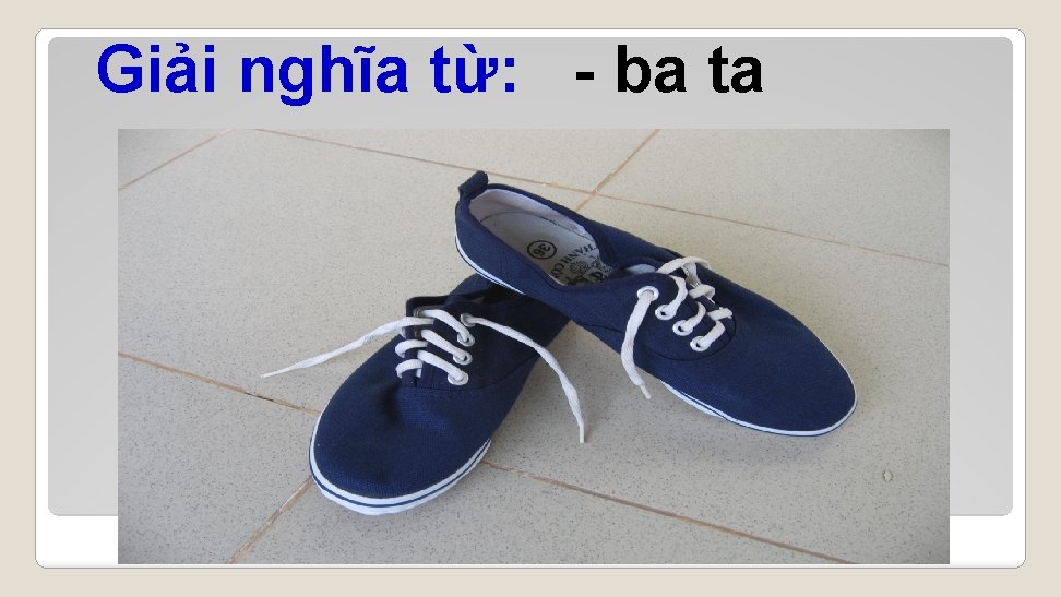 Giải nghĩa từ: - ba ta 