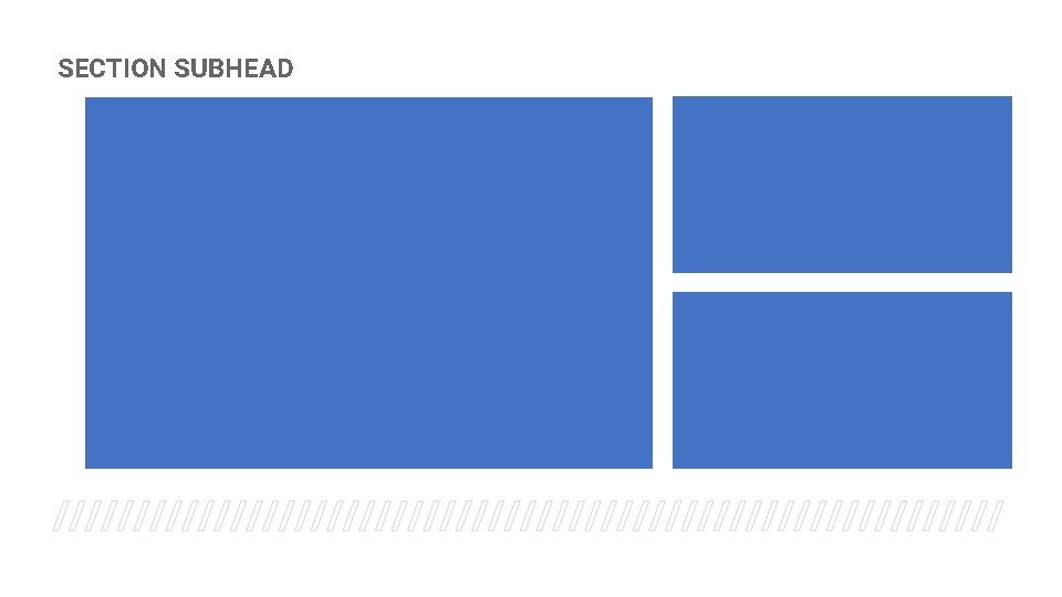 SECTION SUBHEAD 