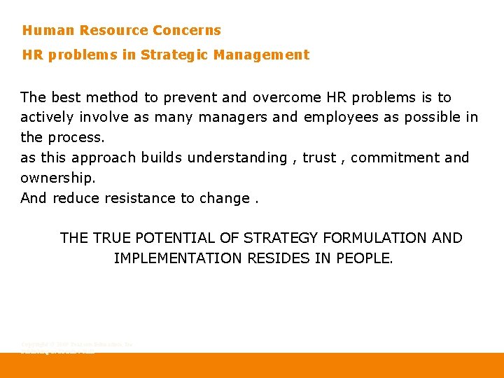 Human Resource Concerns HR problems in Strategic Management The best method to prevent and Human Resource Concerns HR problems in Strategic Management The best method to prevent and