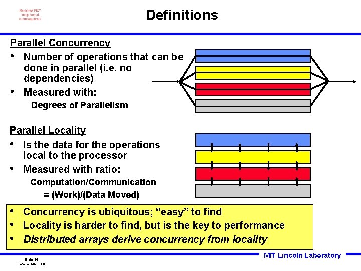 Definitions Parallel Concurrency • Number of operations that can be done in parallel (i.