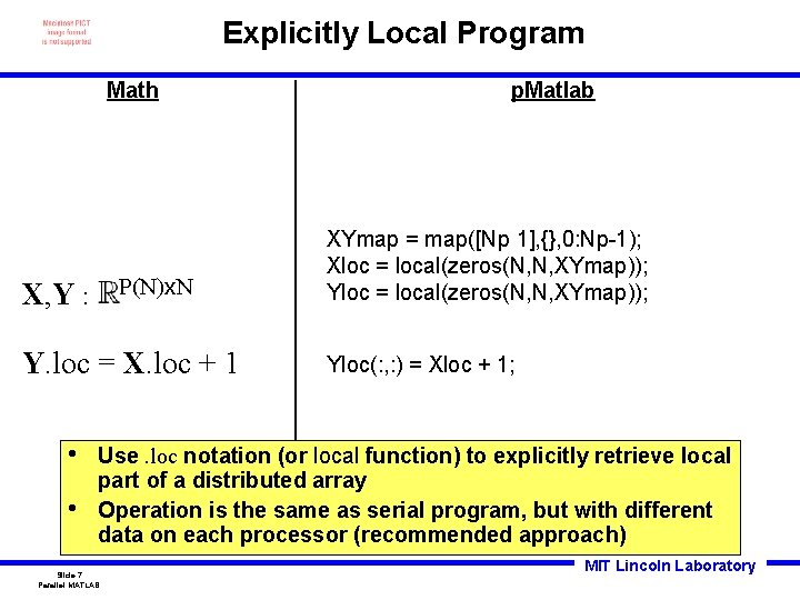 Explicitly Local Program Math P(N)x. N X, Y : Y. loc = X. loc