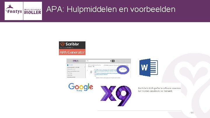 APA: Hulpmiddelen en voorbeelden 11 